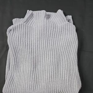 American Eagle Outfitters Light Gray Turtleneck Sweater